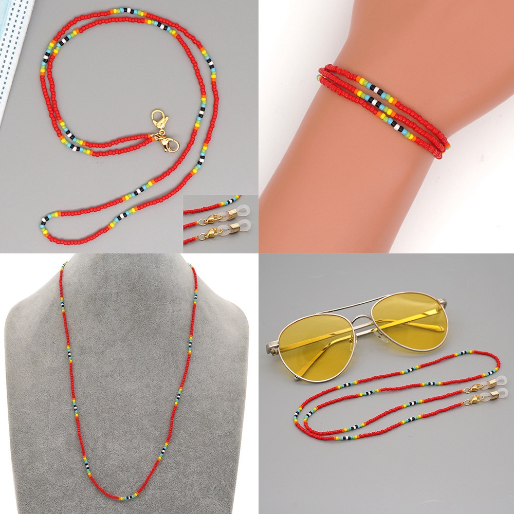 Anti-skid Glasses Chain Colorful Beaded Necklace display picture 17