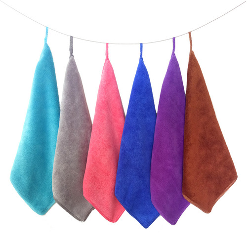 30*30 nanometer ultra-fine fiber square handkerchief for kindergarten children, small towels, absorbent cloths, kitchen dishwashing cloths, cleaning