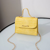 Summer fashionable retro one-shoulder bag, 2023, crocodile print