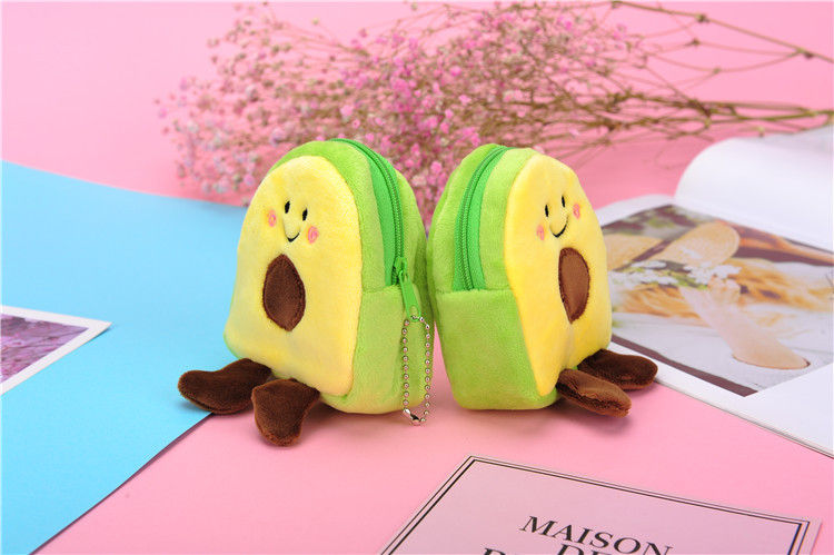 Unisex Fruit Plush Embroidery Zipper Kids Wallets display picture 5