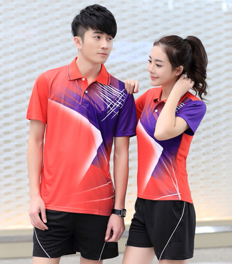 group Tennis clothing suit men and women motion match Jersey Short sleeved Quick drying jacket customized Printing Active wear