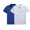 [new pattern]Lapel stripe Men's Paul Pony Standard POLO leisure time golf Polo Polo service