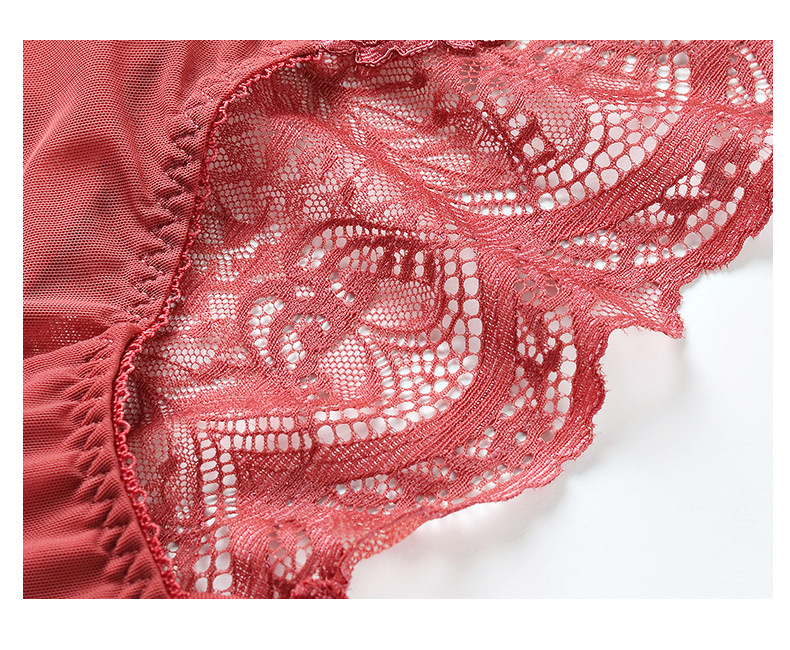new sexy thin cotton lace gather bra set NSXQ13044