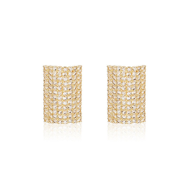 Hot-selling Love-shaped Rhinestone Fashion Simple Geometric Earrings For Women Wholesale Nihaojewelry display picture 5