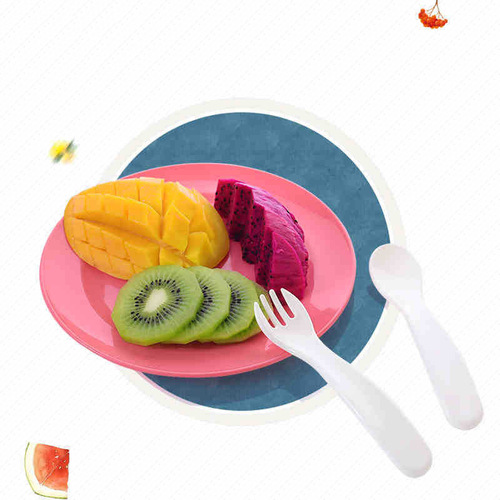 Plastic plates imported from Japan, home kitchen round dishes, children's fruit plates, breakfast plates, food supplement tableware