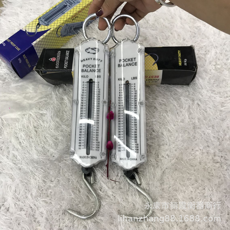 弹簧秤机械手提秤 称50公斤平面板透明秤 称蔬菜水果秤 钩秤 挂秤详情图15