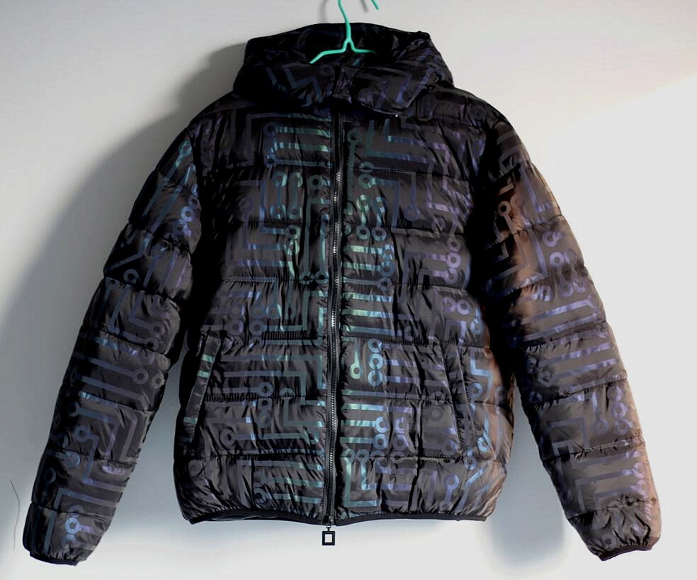 Herrenbekleidung bunter reflektierender Baumwollmantel mit abnehmbarer Kapuze und Baumwollmantel für Männer und Frauen_voghion.com