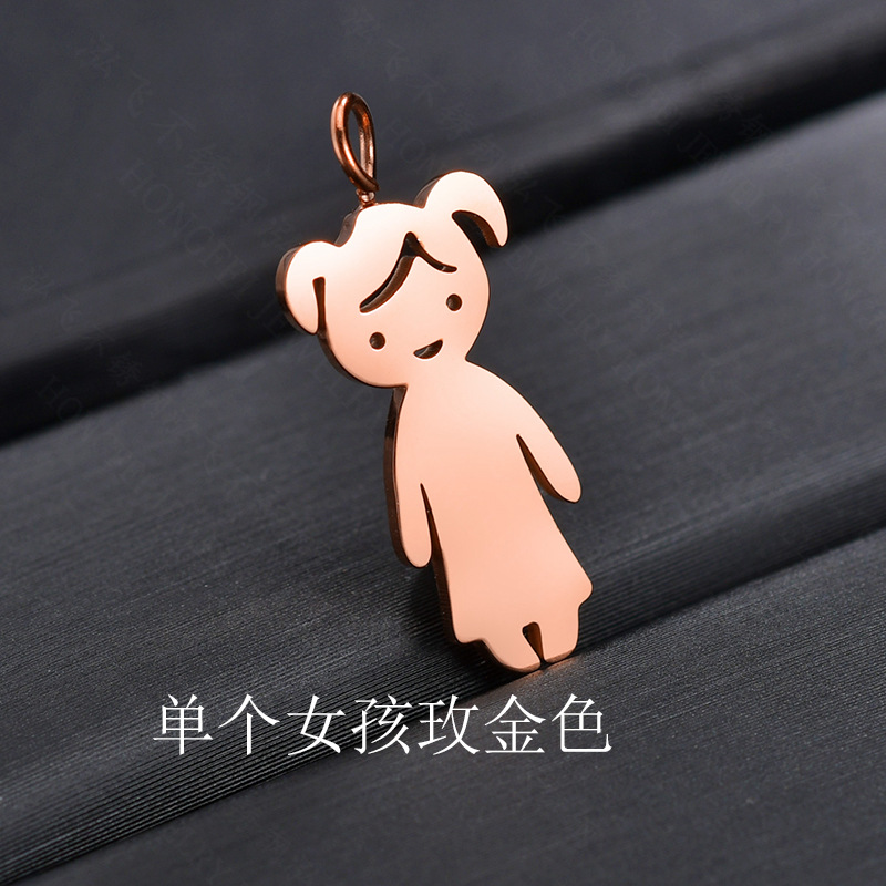 Personality Boy Girl Necklace Stainless Steel Diy Free Combination Lettering Good Friend Family Necklace Wholesale Nihaojewelry display picture 3