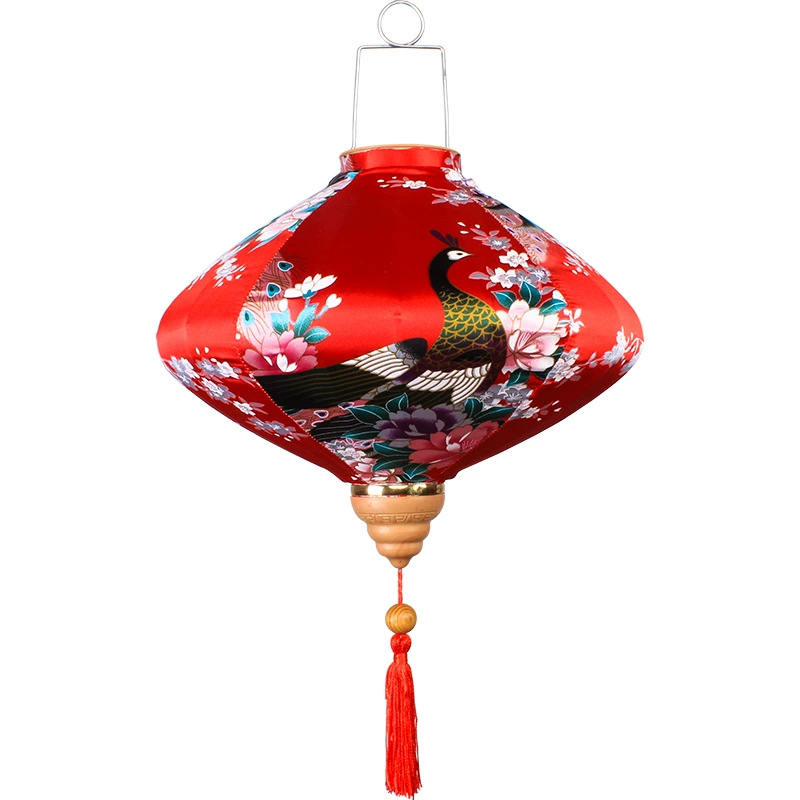Chinese flashlight, festive Japanese lamp, peacock