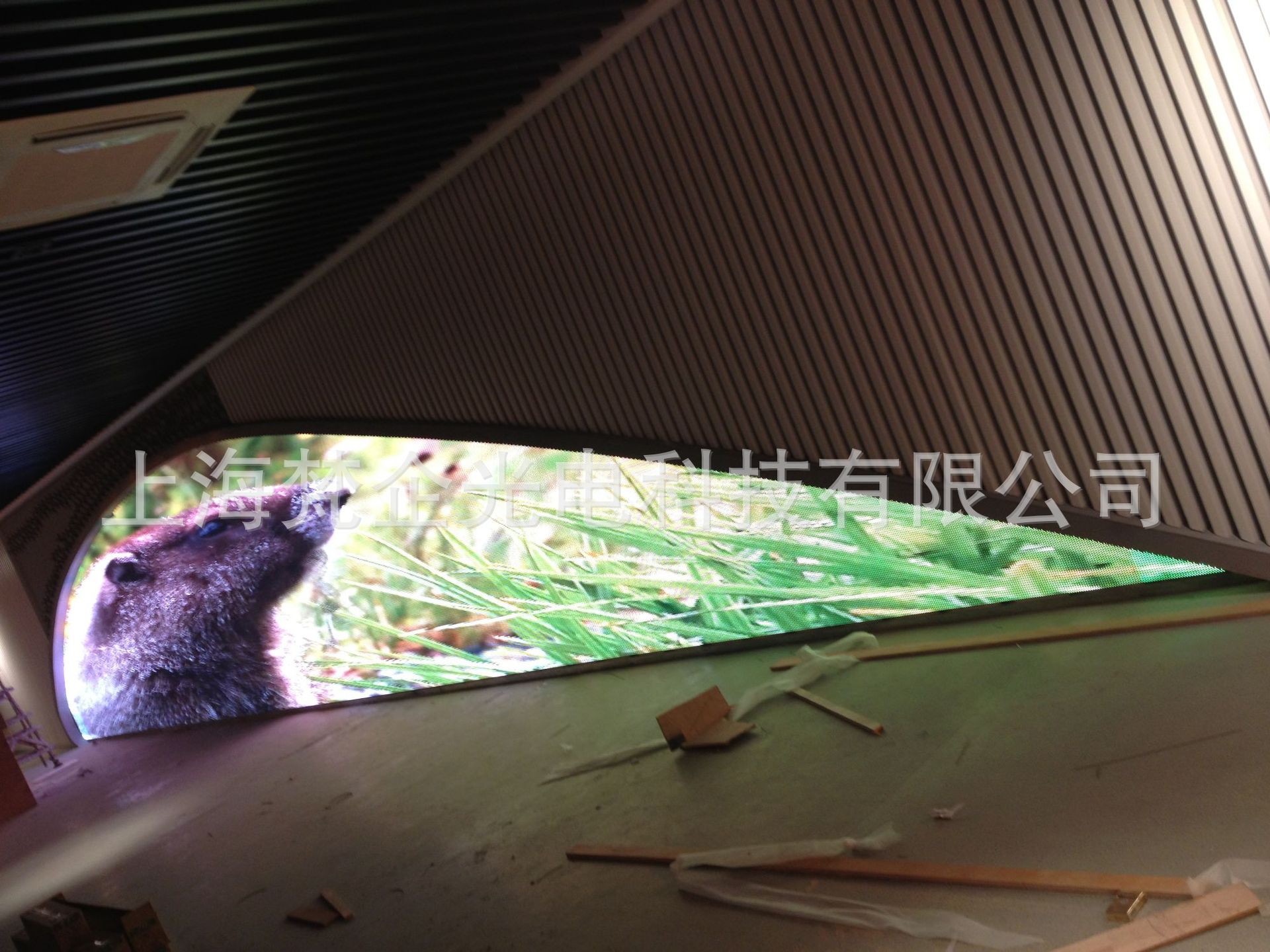 南通市北新城规划馆室内P6半圆形LED显示屏 36㎡2