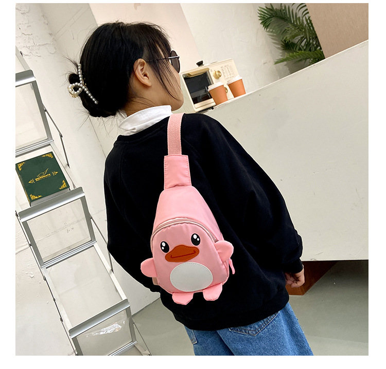 Cartoon Canvas Bag Cute Duck Child Chest Bag Small Satchel display picture 45