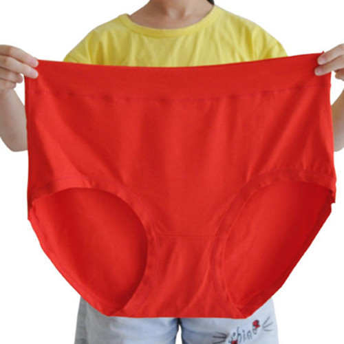 Extra large size underwear for fat women 200-300 pounds middle-aged and elderly high-waisted mother's high-elastic red zodiac year shorts