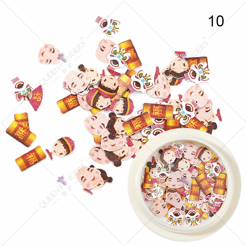 Princesa accesorios de uñas ins estilo color mezclado Año Nuevo Día de San Valentín flor Rosa parche de uñas pieza de pulpa de madera