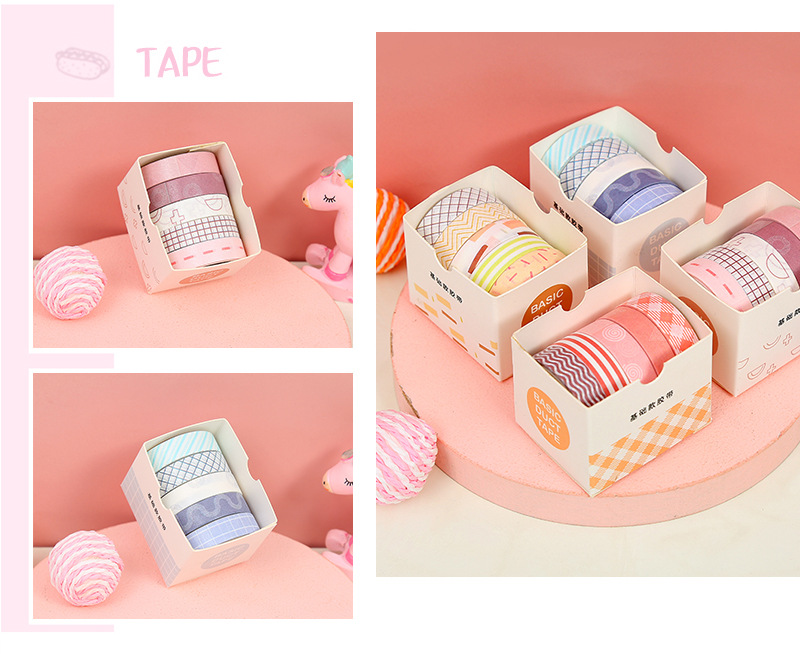 12 Models Journal Decoration Adhesive Paper Tape Gift Set  Wholesale display picture 1