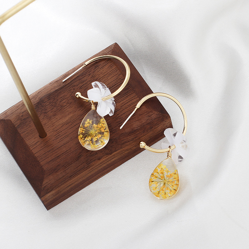 Pendientes De Flores De Moda Coreana Pendientes Simples Y Exquisitos Al Por Mayor Nihaojewelry display picture 6