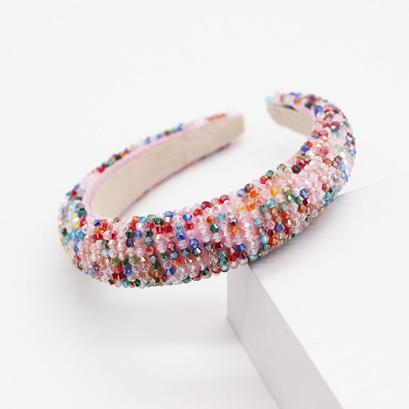 New Style Fashion Gorgeous Sponge Color Crystal Hair Accessories Wholesale Nihaojewelry display picture 4