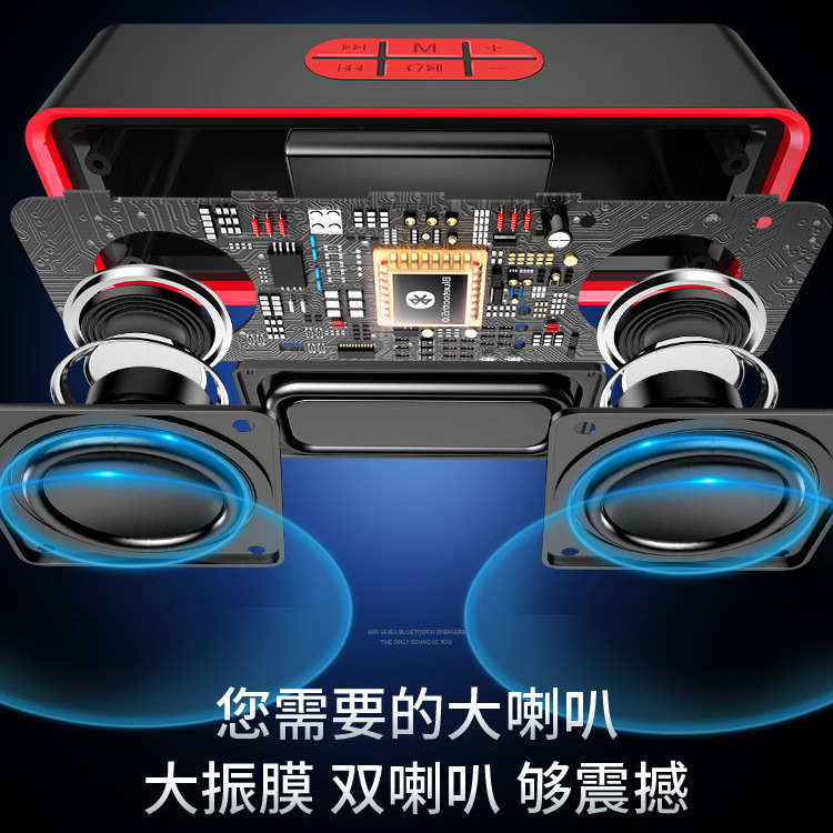 Fabricante nuevo Altavoz Bluetooth mini altavoz inalámbrico portátil pequeño altavoz pequeño subwoofer tarjeta de audio