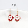 Christmas cartoon earrings, European style, suitable for import