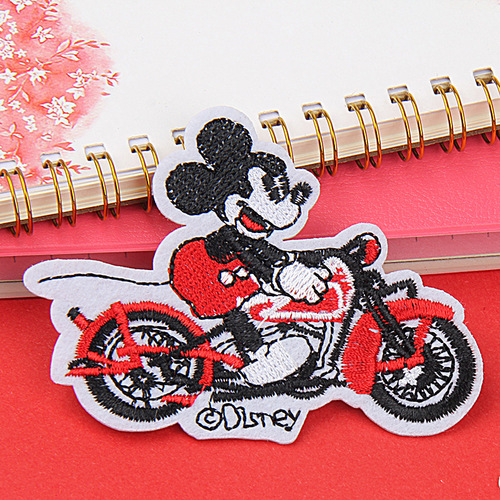 Cute Cartoon Embroidered Mickey Mouse Back-Glue DIY Accessory Patch for Clothes and Pants Decorative Applique Patchwork Decals