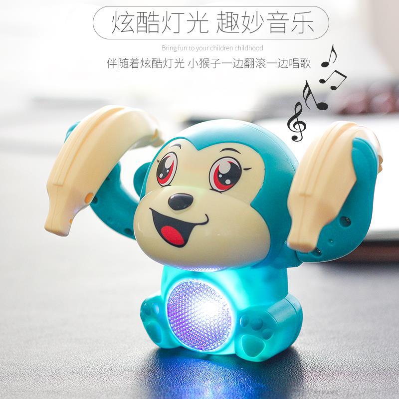 Factory direct sales Tumbling Monkey Educational Electric Toy Light Music Voice Control Induction Tumbling Monkey Tumbling Monkey