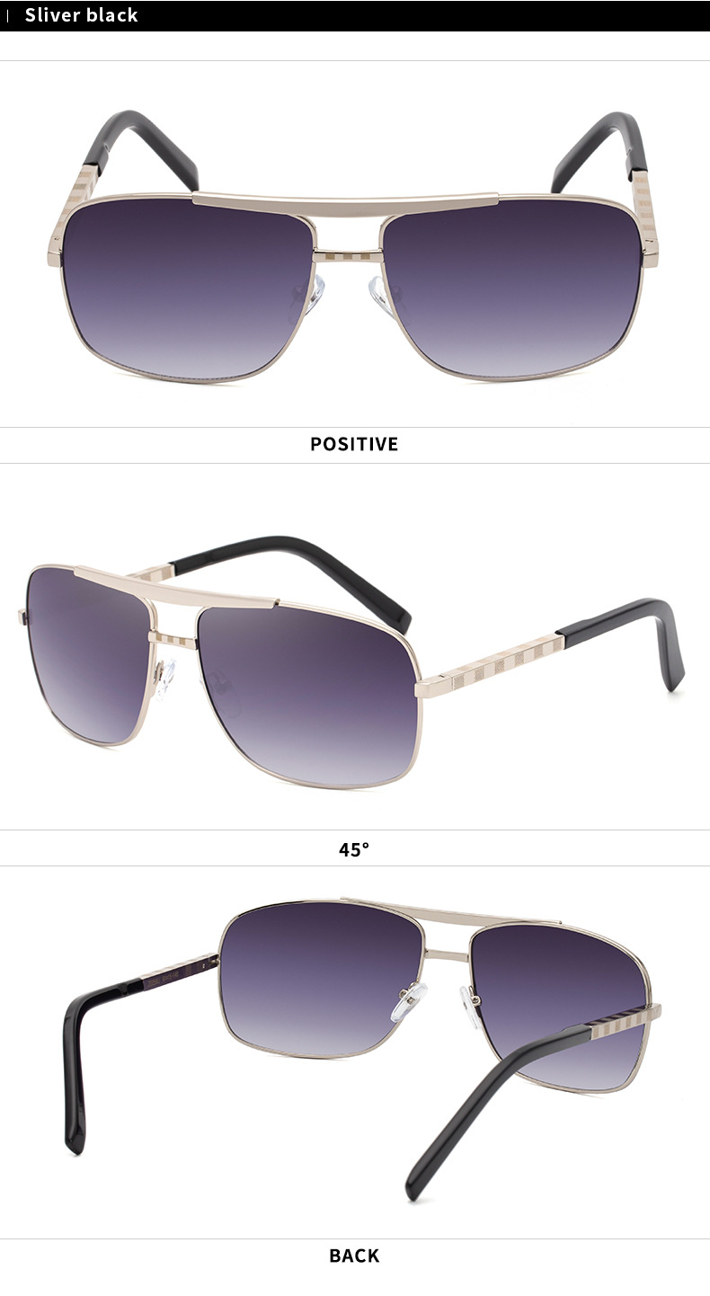 Title 9, Herren Retro Metall Sonnenbrille mit Stretch