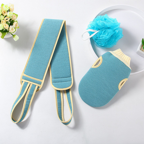 Factory direct sales bath towel for adults, rub mud, pull back strip, bath gloves, pull back towel, bath towel, three-piece set of bath towel