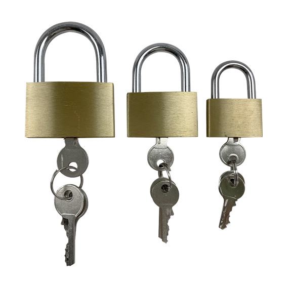 薄型铜挂锁储存室门锁设备箱用挂锁 490501 490506