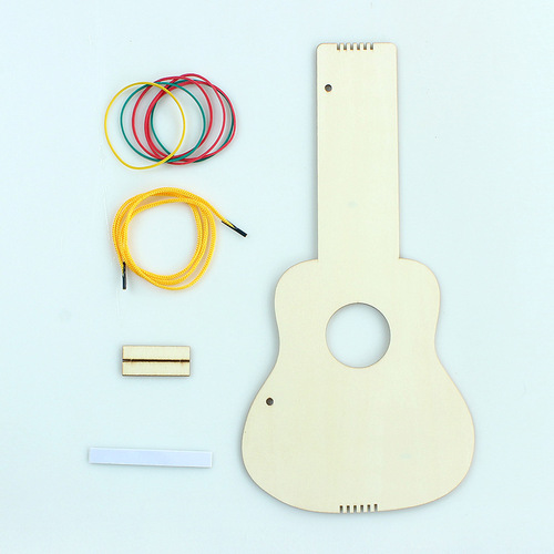 Technology small production DIY homemade guitar sound source experimental rubber band guitar children's creative educational teaching aids