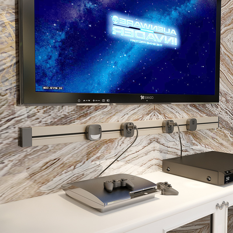 推荐大功率轨道插座可移动 墙壁式明装不带无线排插接线板