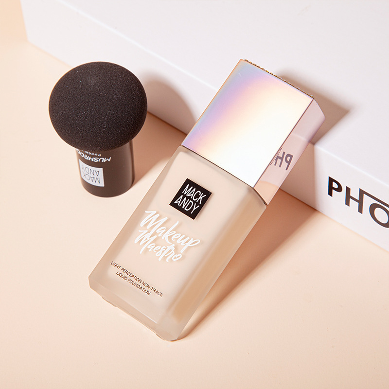 玛可安迪粉底液自然保湿防水防汗干皮油皮亲妈奶油肌BB霜粉底