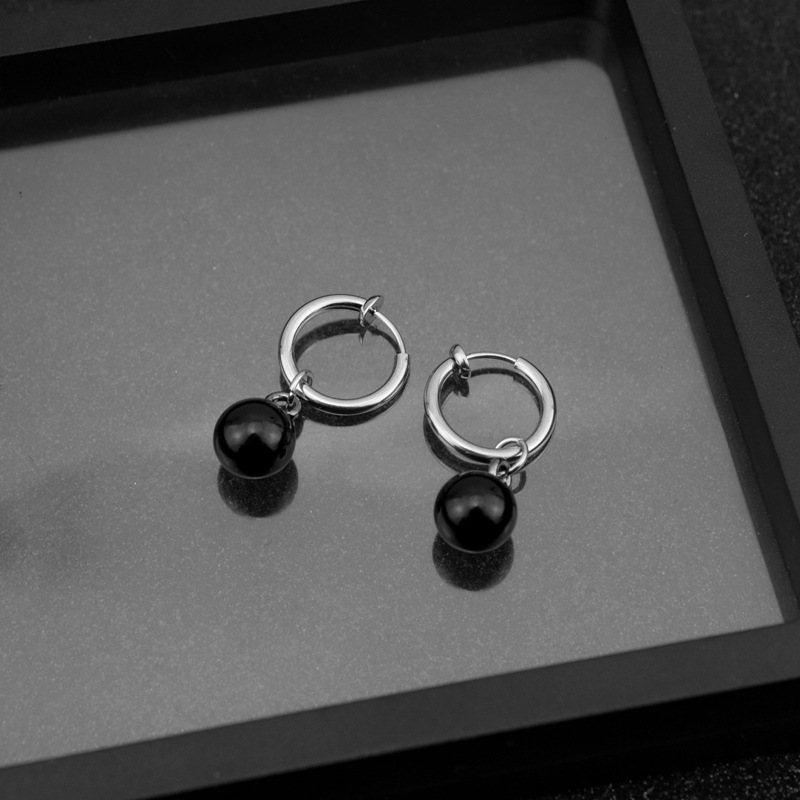 10g Weight Drop Earrings Classification 1 Pair Quantity Holiday, Daily Occasion Stainless Steel Material Pearl Pattern Unisex Gender Polishing Design Simple Style Style 1 Pair Simple Style Pearl Polishing Stainless Steel Drop Earrings 6