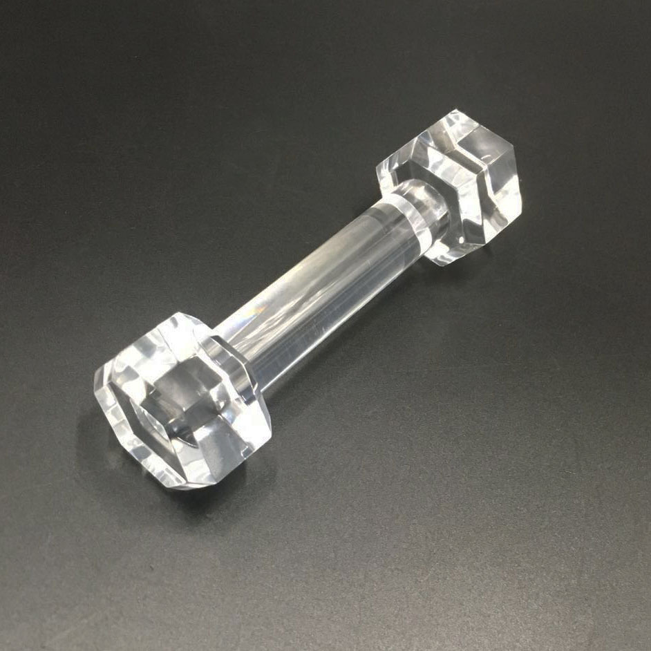 厂家车床加工亚克力哑铃健身用品工艺品车床加工亚克力产品