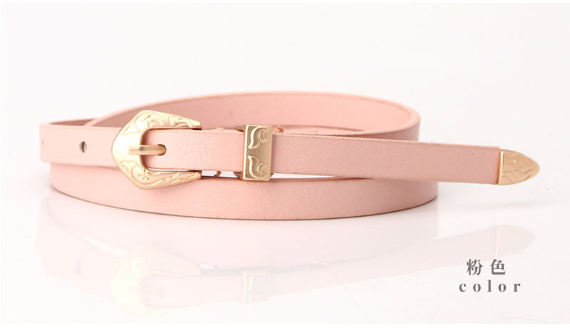 Summer New Product Ladies Multi-color Fine Belt Carved Buckle Three-piece Fashion Decorative Belt Wholesale Nihaojewelry display picture 15