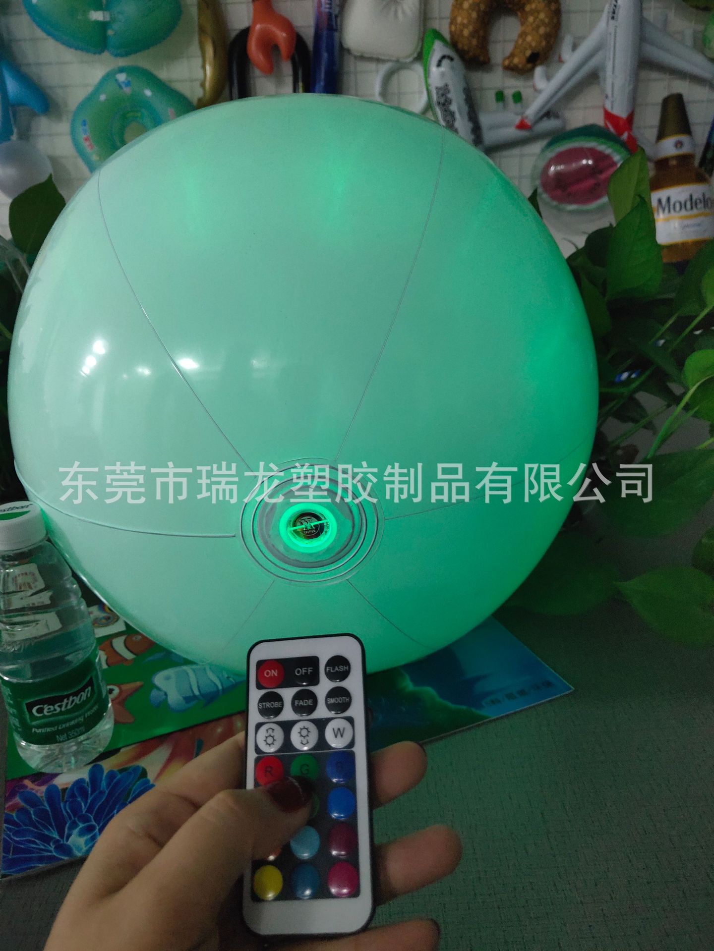 亚马逊热销充气发光球PVC遥控LED闪光球防水漂浮球户外舞台布置球-阿里巴巴