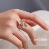 One size ring, jewelry, suitable for import, diamond encrusted, internet celebrity, light luxury style, on index finger