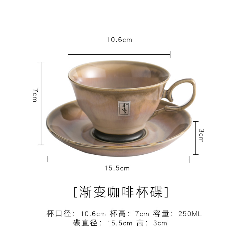 Taza de café de cerámica de estilo europeo y platillo traje hogar Luz lujo té de la tarde taza de café al por mayor pareja regalo taza de café y platillo