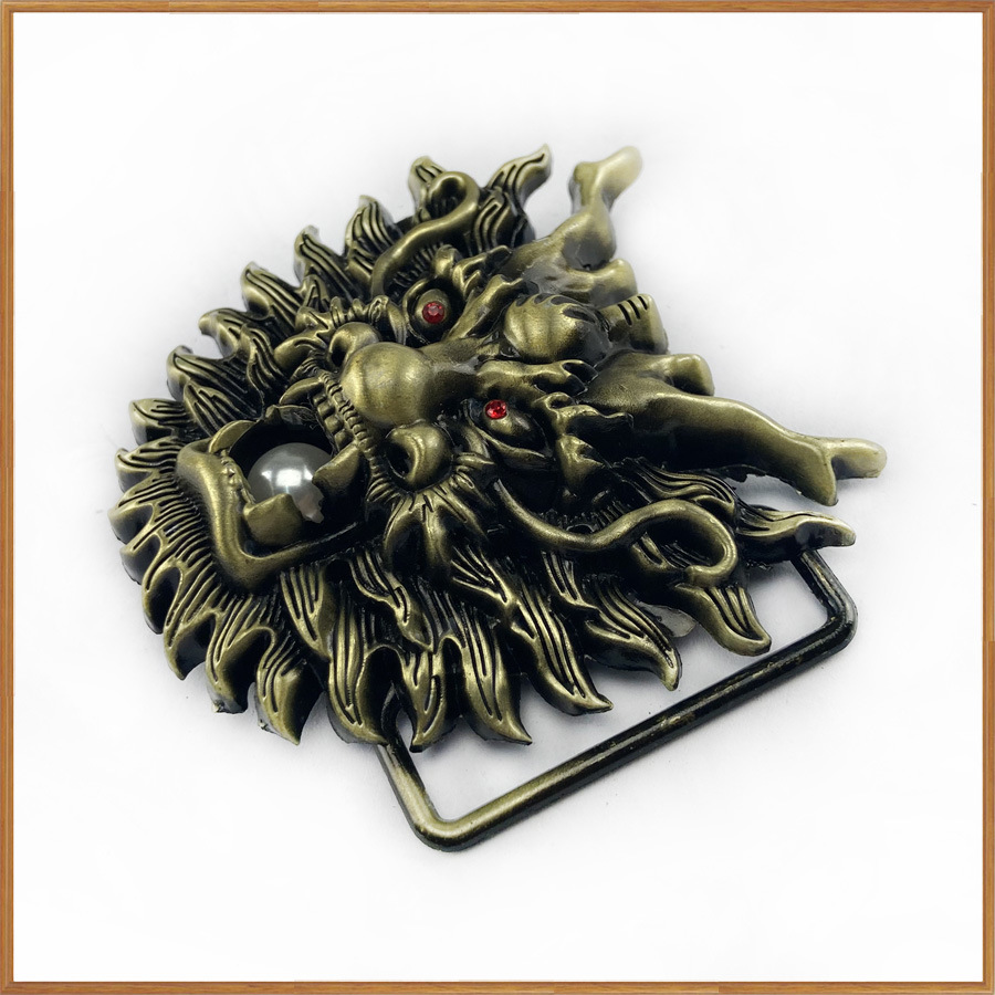 Dragon Head Belt Buckle measurements and detail photo 5