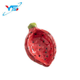 仿真火龙果水果盘北欧风格创意干果零食盘网红糖果点心托盘陶瓷碟