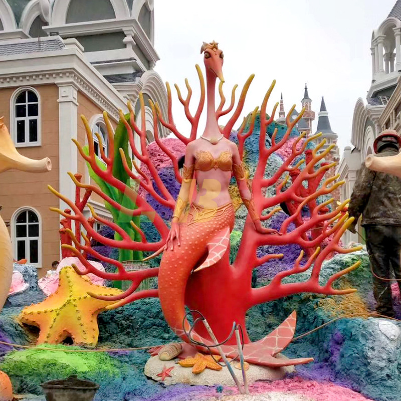 Cartoon animal monster simulation sculpture ocean park tourist…