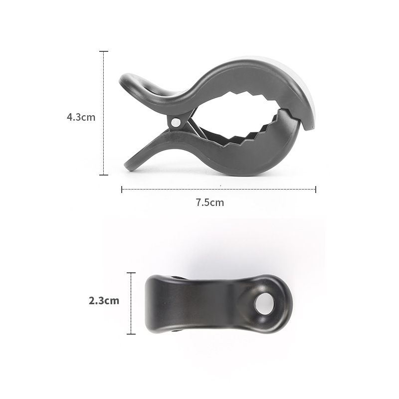 现货私模塑料夹子婴儿车提篮盖毯防掉落毛毯夹多功能大号黑色夹子