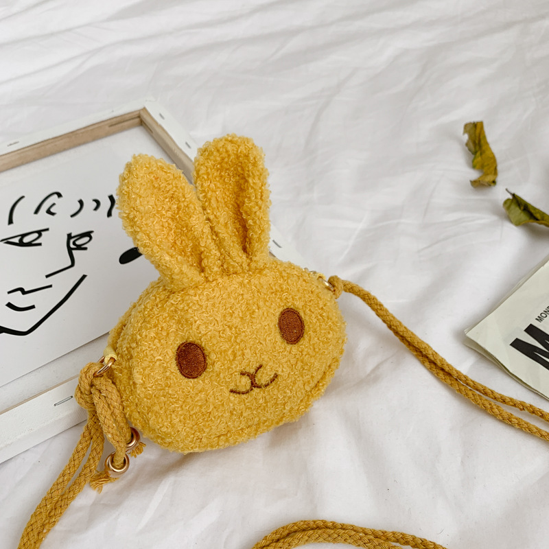 Bolsa DE LOS NIÑOS lindo conejo de peluche bolsa de mensajero de la muchacha princesa moda bolsa pequeña bolsa de la niña bolsa de bebé