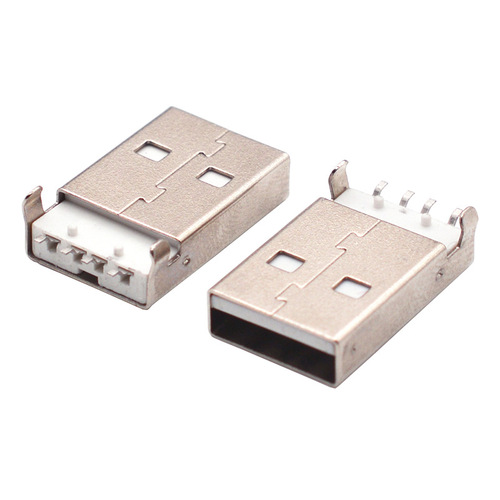 USB Socket Am180 Degree White USB Interface Socket Plug A Male Connector Male Socket SMT Charging Interface White Glue 