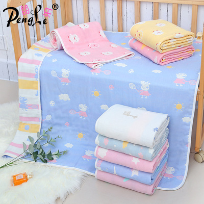 纯棉婴儿纱布浴巾儿童六层童被成人毛巾被盖毯婴童家纺厂家定制
