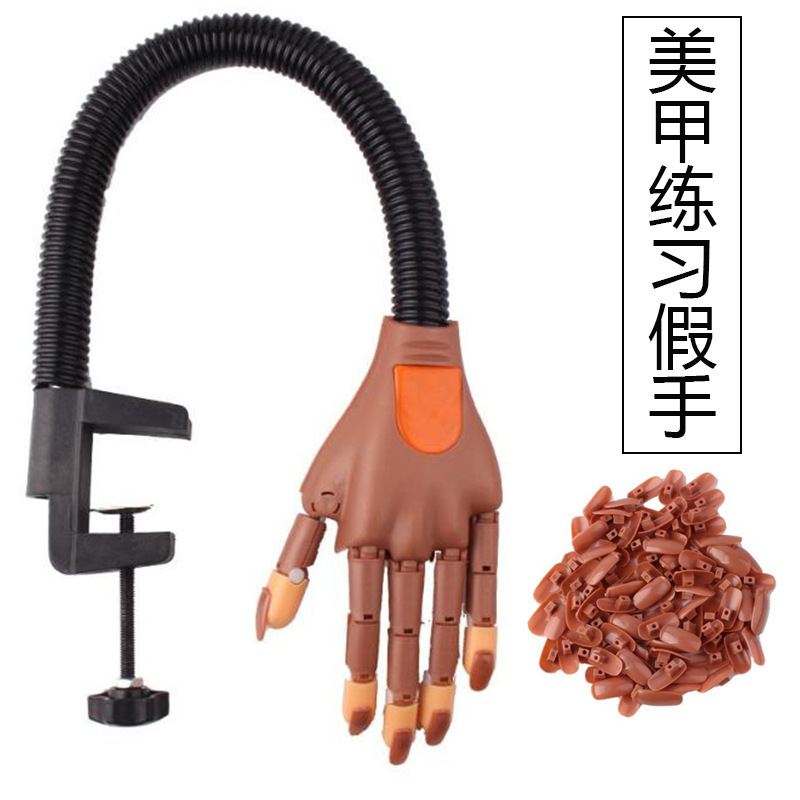 Cross-border hot-selling nail art practice prosthetic hand bendable and movable model manipulator nail joint hand nail piece Cross-border hot-selling nail art practice prosthetic hand bendable and movable model manipulator nail joint hand nail piece
