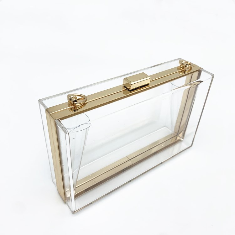 Rosa Aryl Einfarbig Quadrat Tasche Clutch display picture 3