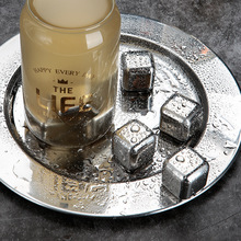 304不锈钢冰块速冻冰粒金属冰粒红酒威士忌酒具冰块盒套装