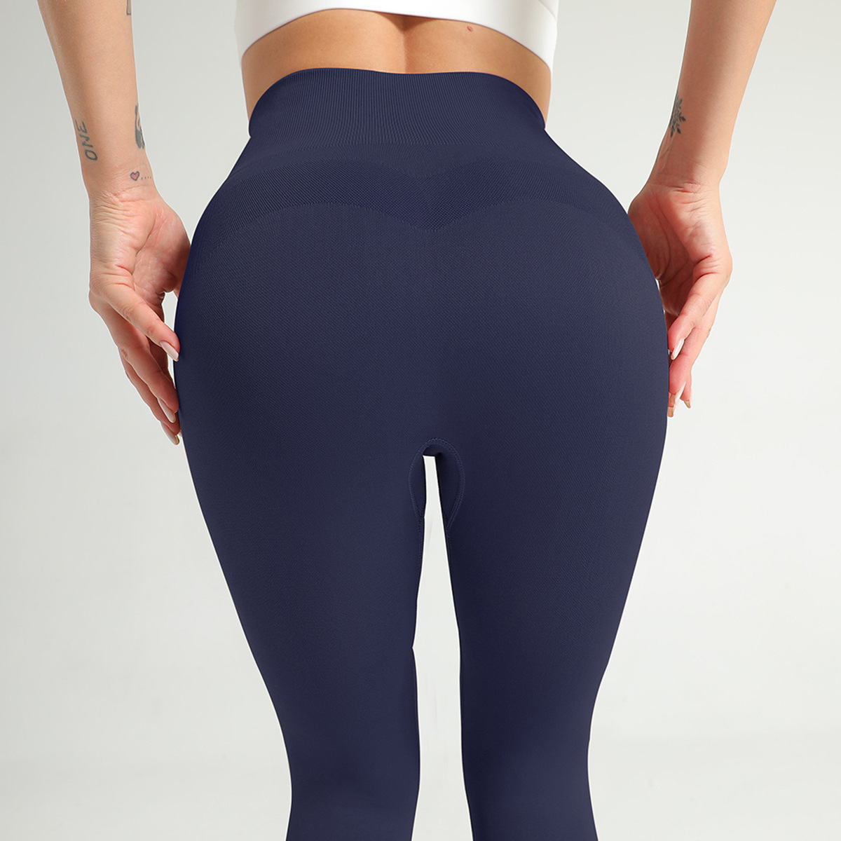 high-waist stretch tight-fitting seamless quick-drying hip-lifting sports pants NSLX14713