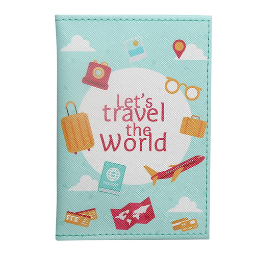 Travel around the world map passport protective cover creative travel passport holder PU passport cover storage bag Passport