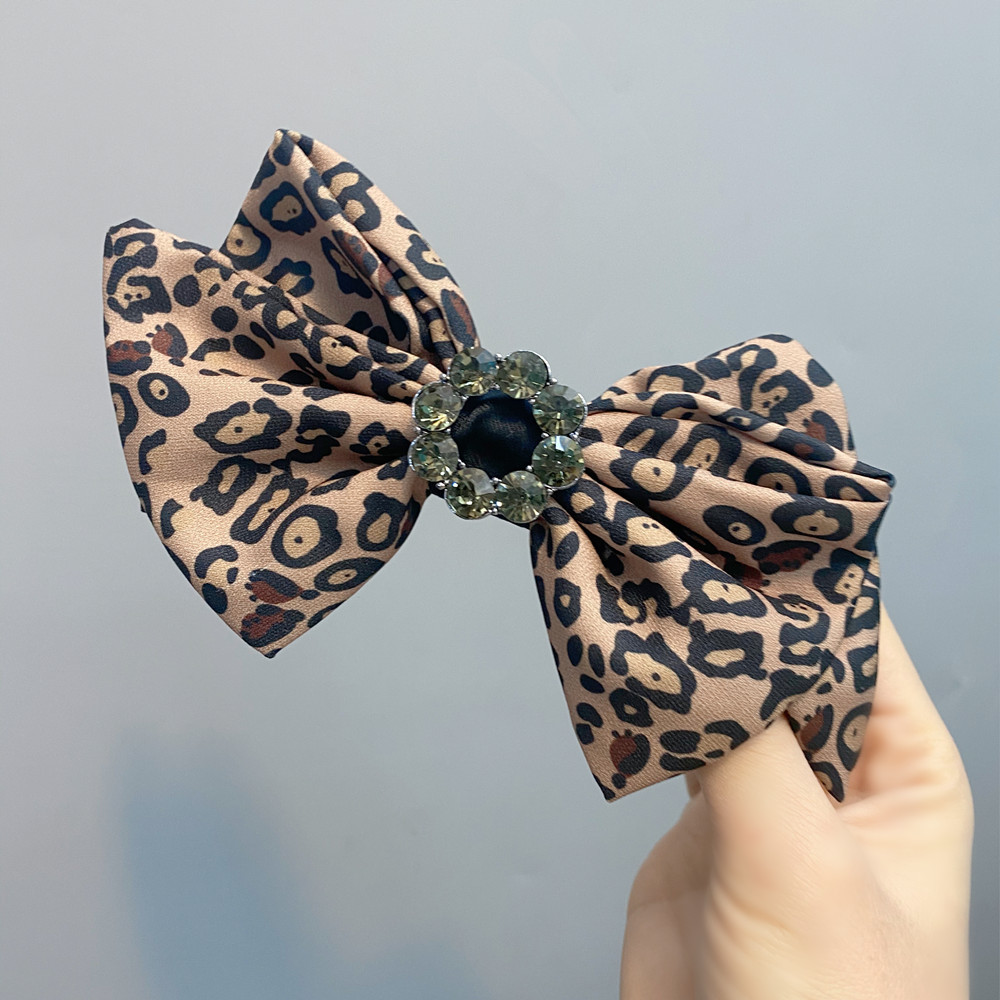 New Leopard Print Multilayer Bow Hairpin display picture 4