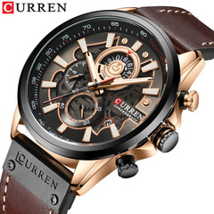 Curren/Carren 8380 Calendar Strap Watch Men's Watch Quartz Multifunction Men's Watch